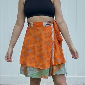 Reversible Sari Wrap Skirt